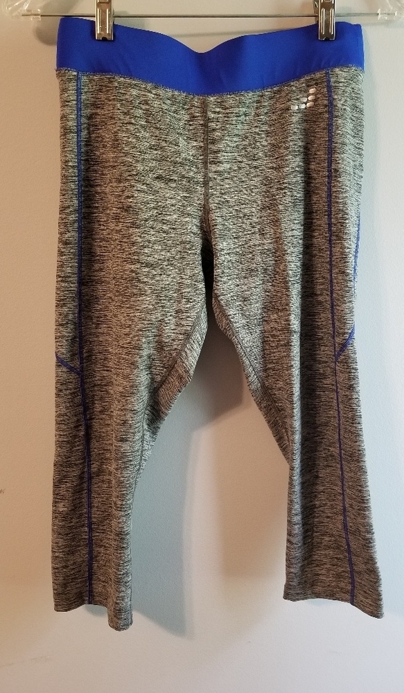 Bcg grey and blue tru-wick athletic capris